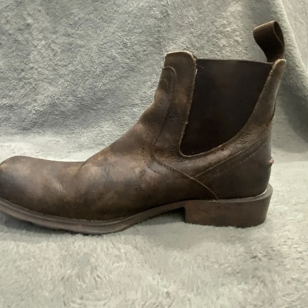 Ariat Mens 12D Midtown Rambler Square Toe Pull On Boot Dark Brown Leather Casual
